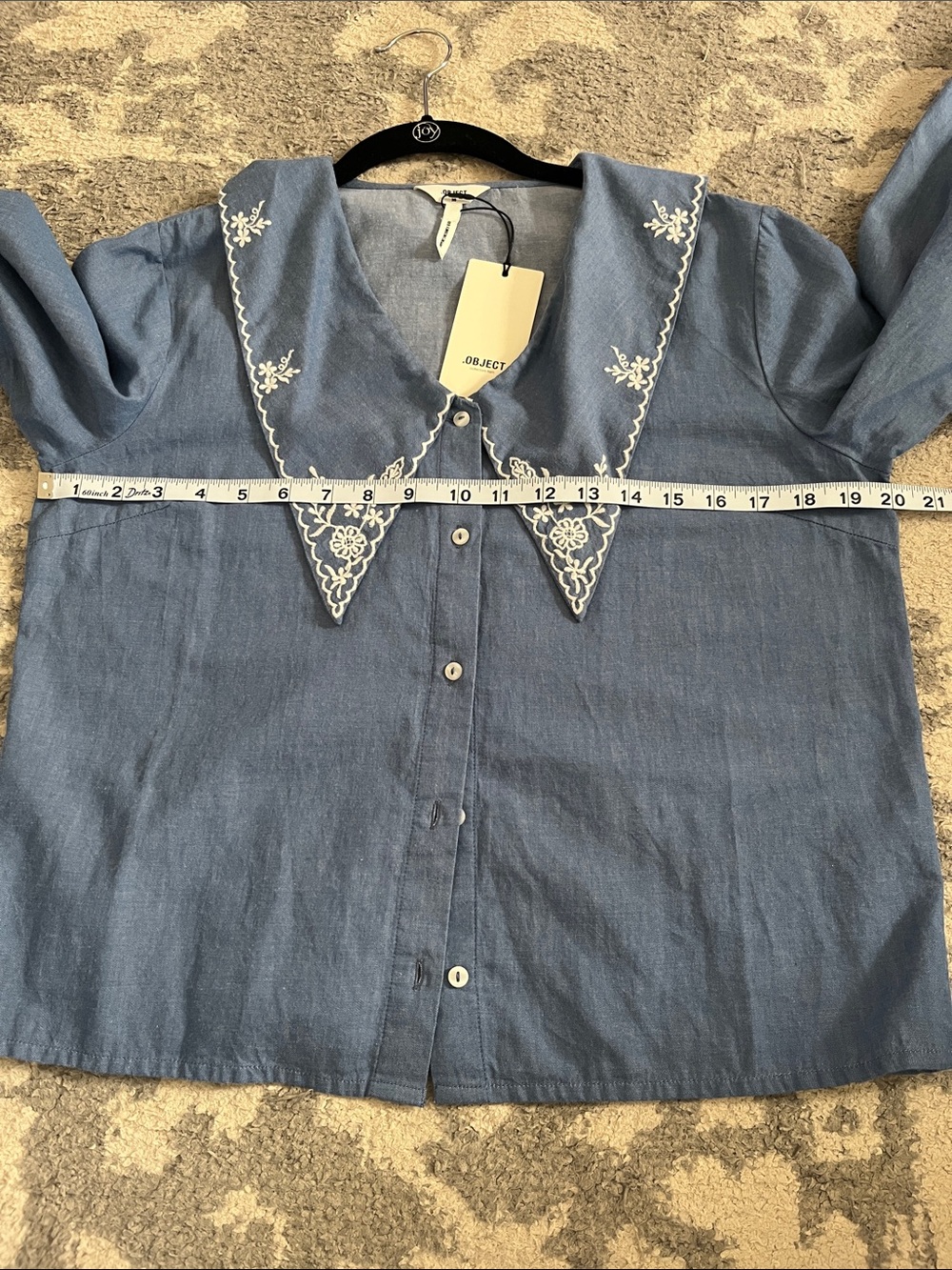 Object Light Blue Collared Top - Picture 11 of 12